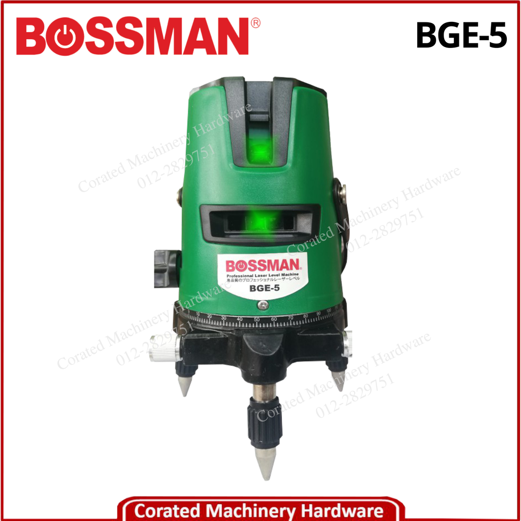 BOSSMAN BGL5/BGE5 5-LINE GREEN LIGHT LASER LEVEL | Corated Enterprise